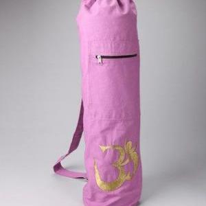 Shimmering Om Yoga Mat Bag In Pink