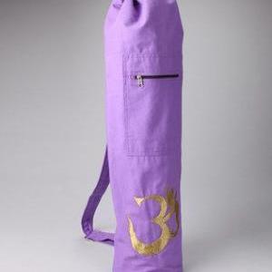 Shimmering Om Yoga Mat Bag In Lavender