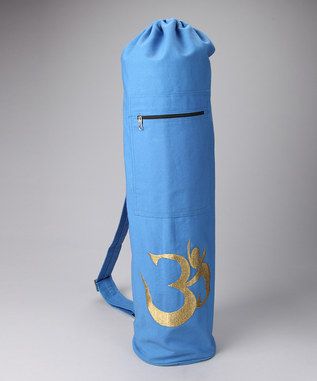 Shimmering Om Yoga Mat Bag In Blue